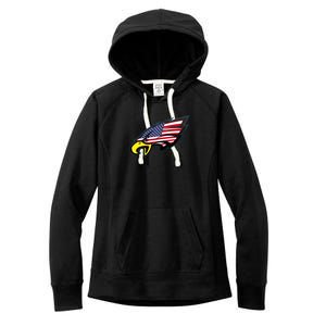 American Flag Eagle Women's Fleece Hoodie