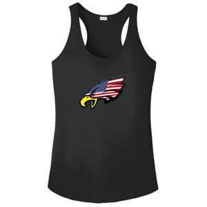 American Flag Eagle Ladies PosiCharge Competitor Racerback Tank