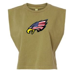 American Flag Eagle Garment-Dyed Women's Muscle Tee