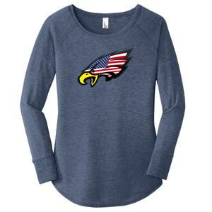 American Flag Eagle Women's Perfect Tri Tunic Long Sleeve Shirt