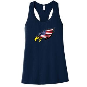 American Flag Eagle Women's Racerback Tank