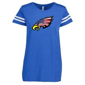 American Flag Eagle Enza Ladies Jersey Football T-Shirt