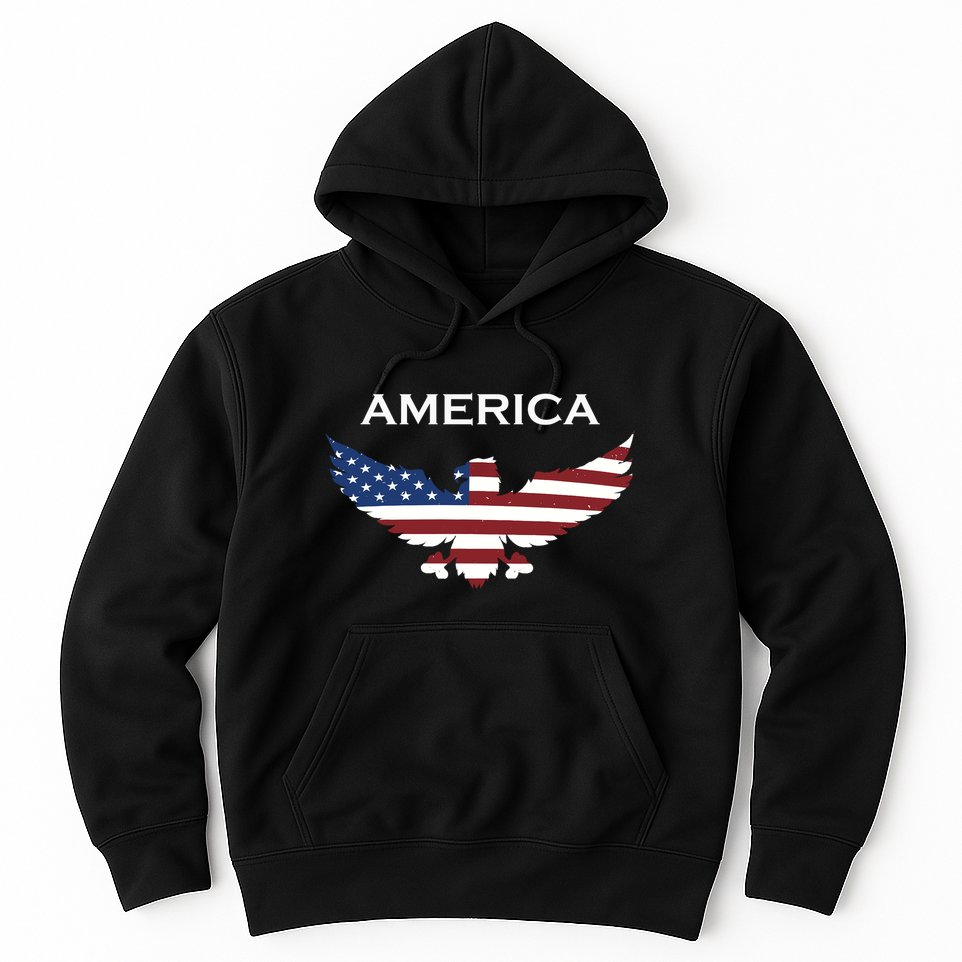 American Flag Eagle Hoodie