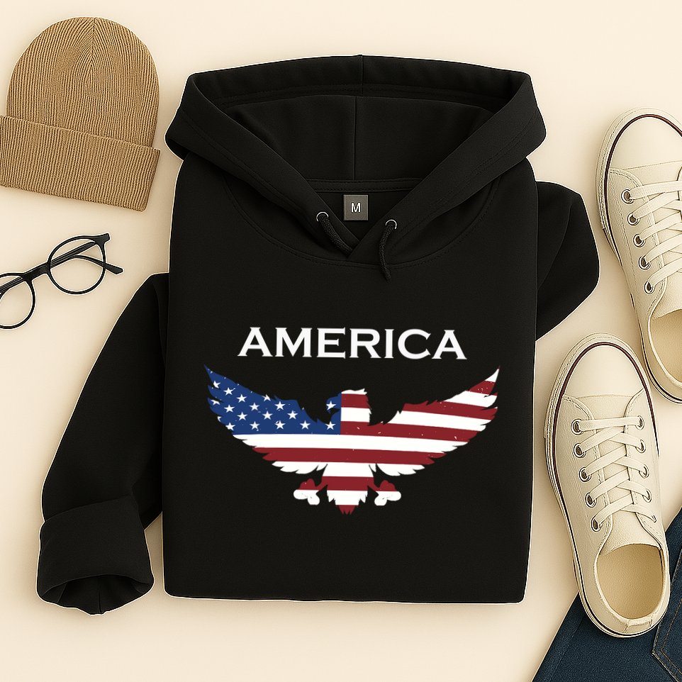 American Flag Eagle Hoodie