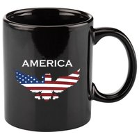 American Flag Eagle 11oz C Handle Ceramic Mug