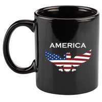 American Flag Eagle 11oz C Handle Ceramic Mug
