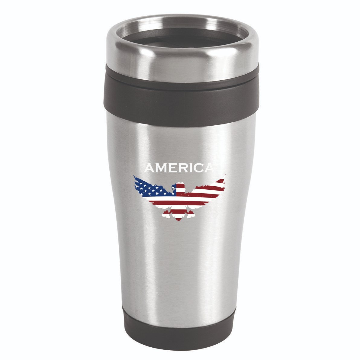 American Flag Eagle 16oz Travel Tumbler