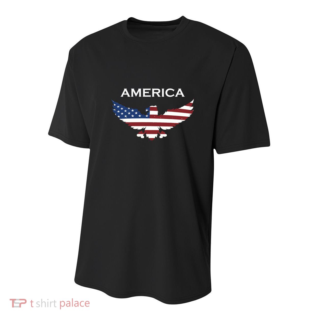 American Flag Eagle Youth Performance Sprint T-Shirt