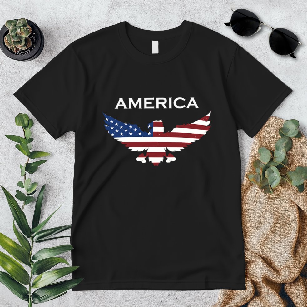 American Flag Eagle Premium T-Shirt