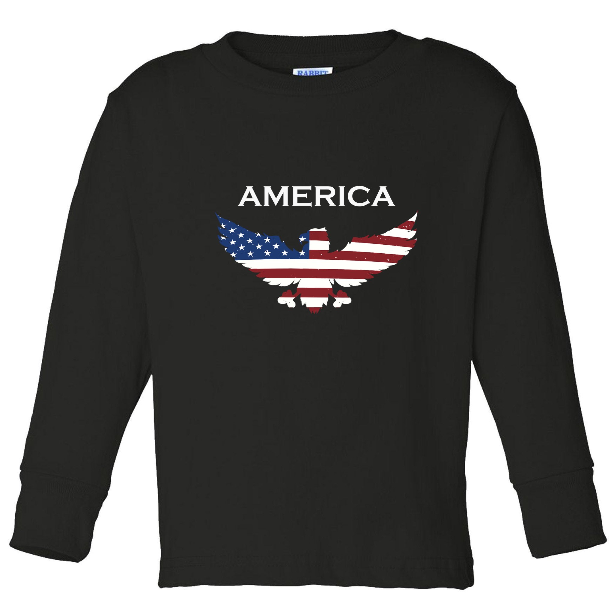 American Flag Eagle Toddler Long Sleeve Shirt