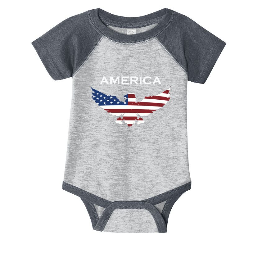 American Flag Eagle Infant Baby Jersey Bodysuit