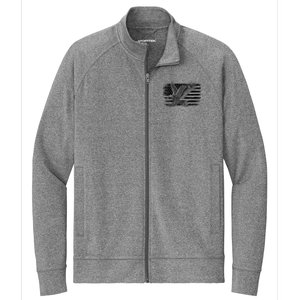 American Flag Eagle 4th Of July Independence Day Patriotic Stretch Full-Zip Cadet Jacket