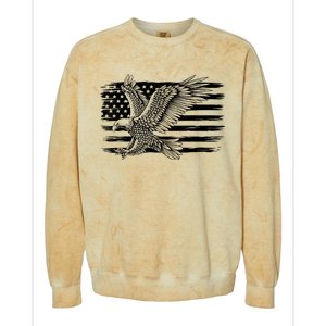 American Flag Eagle 4th Of July Independence Day Patriotic Colorblast Crewneck Sweatshirt