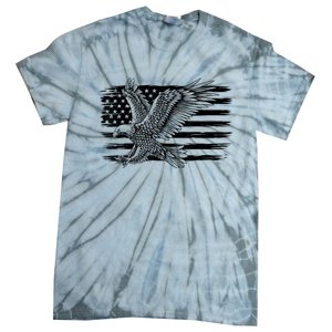 American Flag Eagle 4th Of July Independence Day Patriotic Tie-Dye T-Shirt