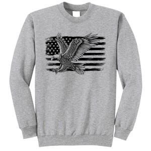 American Flag Eagle 4th Of July Independence Day Patriotic Tall Sweatshirt