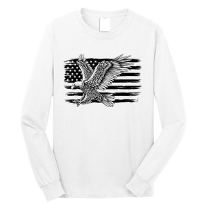 American Flag Eagle 4th Of July Independence Day Patriotic Long Sleeve Shirt