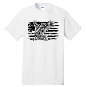 American Flag Eagle 4th Of July Independence Day Patriotic Tall T-Shirt