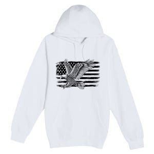 American Flag Eagle 4th Of July Independence Day Patriotic Premium Pullover Hoodie