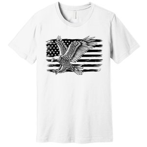 American Flag Eagle 4th Of July Independence Day Patriotic Premium T-Shirt