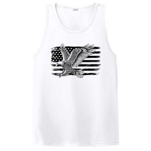 American Flag Eagle 4th Of July Independence Day Patriotic PosiCharge Competitor Tank