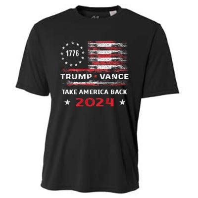 America Flag Election Trump Jd Vance 2024 Vp President Cooling Performance Crew T-Shirt