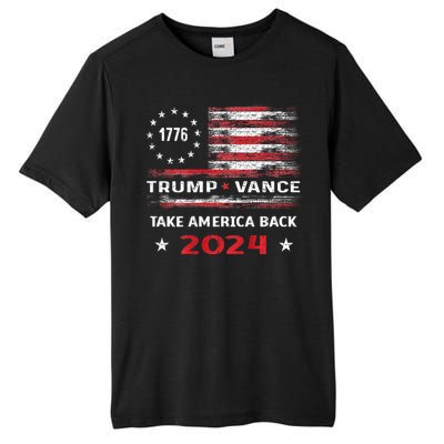 America Flag Election Trump Jd Vance 2024 Vp President Tall Fusion ChromaSoft Performance T-Shirt