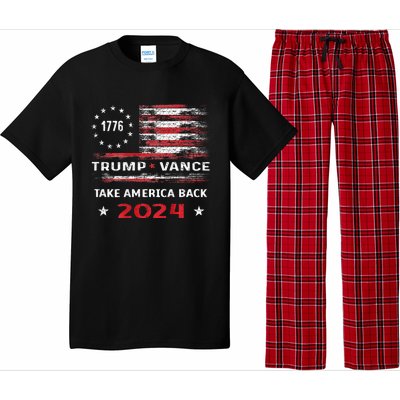 America Flag Election Trump Jd Vance 2024 Vp President Pajama Set