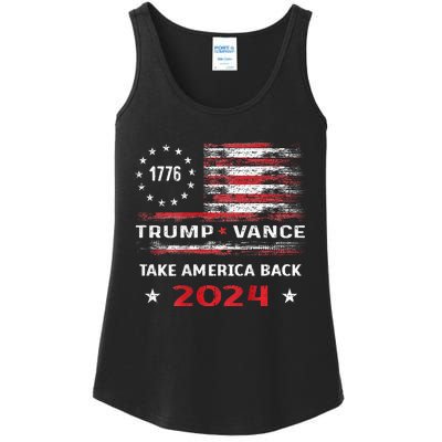 America Flag Election Trump Jd Vance 2024 Vp President Ladies Essential Tank