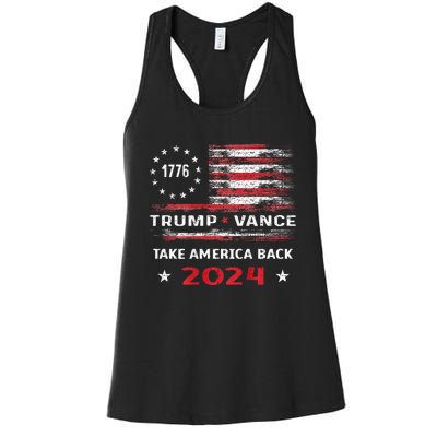 America Flag Election Trump Jd Vance 2024 Vp President Women's Racerback Tank