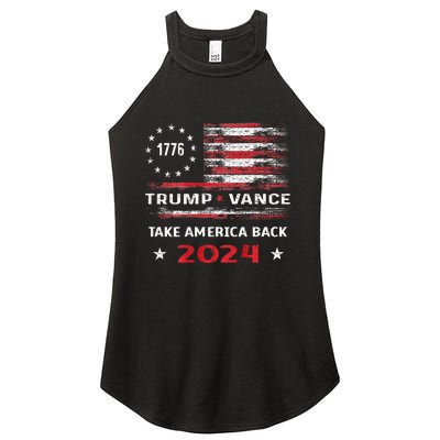 America Flag Election Trump Jd Vance 2024 Vp President Women's Perfect Tri Rocker Tank