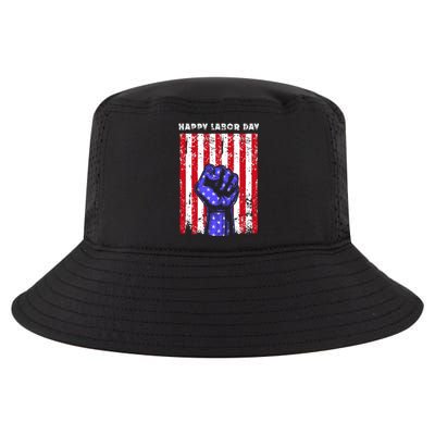 American Flag Employee American Employer Worker Labor Day Funny Gift Cool Comfort Performance Bucket Hat