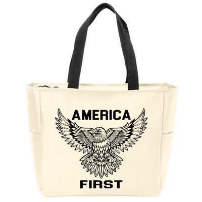 America First Eagle America First Zip Tote Bag