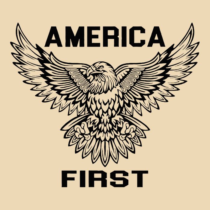 America First Eagle America First Zip Tote Bag