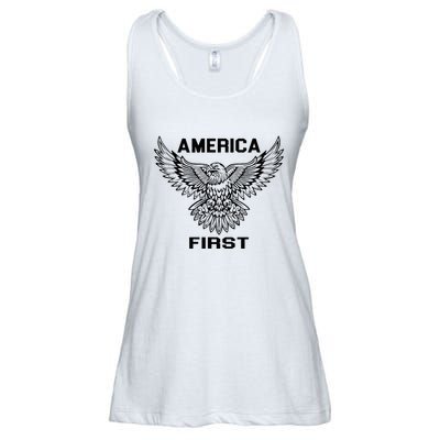 America First Eagle America First Ladies Essential Flowy Tank