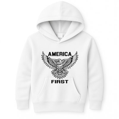 America First Eagle America First Kids Hoodie