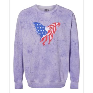 American Flag Eagle. Colorblast Crewneck Sweatshirt