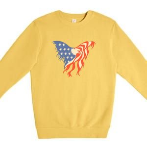 American Flag Eagle. Premium Crewneck Sweatshirt