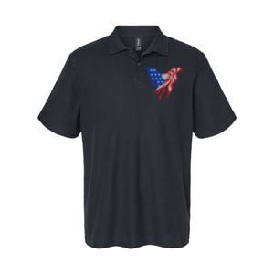 American Flag Eagle. Softstyle Adult Sport Polo