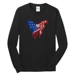 American Flag Eagle. Tall Long Sleeve T-Shirt