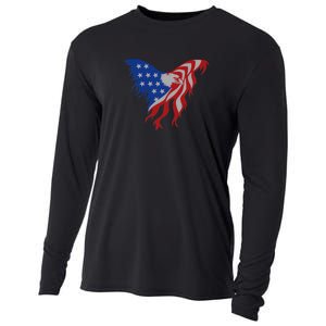 American Flag Eagle. Cooling Performance Long Sleeve Crew