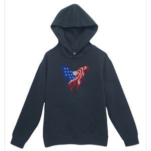 American Flag Eagle. Urban Pullover Hoodie