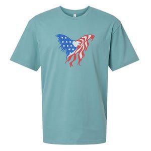 American Flag Eagle. Sueded Cloud Jersey T-Shirt