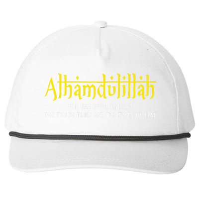 Alhamdulillah For Everything Islamic Gift For Muslim Snapback Five-Panel Rope Hat