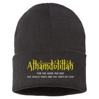 Alhamdulillah For Everything Islamic Gift For Muslim Sustainable Knit Beanie