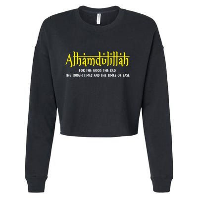 Alhamdulillah For Everything Islamic Gift For Muslim Cropped Pullover Crew