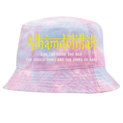 Alhamdulillah For Everything Islamic Gift For Muslim Tie-Dyed Bucket Hat