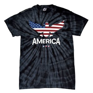 American Flag Eagle Tie-Dye T-Shirt