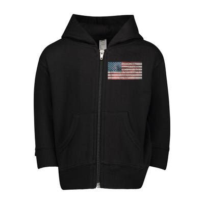 American Flag Eagle USA Toddler Zip Fleece Hoodie