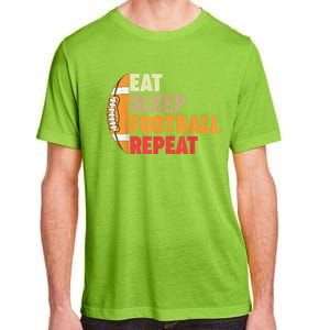 American Football Eat Sleep Football Repeat Adult ChromaSoft Performance T-Shirt