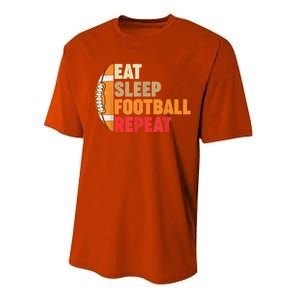 American Football Eat Sleep Football Repeat Performance Sprint T-Shirt